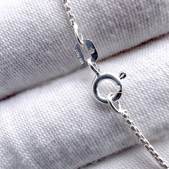 .925 Sterling Silver Moon and Lotus Flower Necklace - Picture 15 of 16